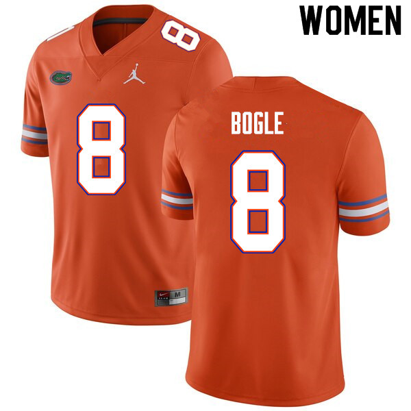 Women #8 Khris Bogle Florida Gators College Football Jerseys Sale-Orange